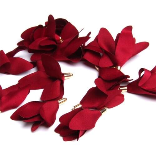 10-20Pieces Vintage Handmade Fabric Flower Tassel Pendants For Keychain Cellphone Straps Earring Pendant Jewelry Making DIY