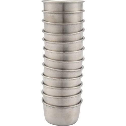 12Pcs Stainless Steel Container Food Storage Containers for Portion Control Sauces Spices Liquid Dips