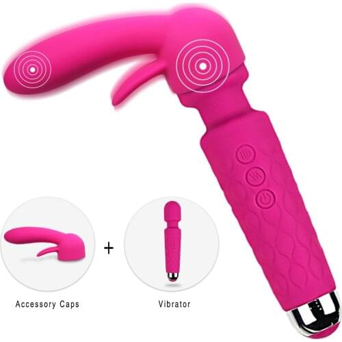 20 Frequencies Magic Wand Vibrators Sex Toys for Women Clitoral Stimulator Massager Masturbator G-Spot Erotic Toys for Adult