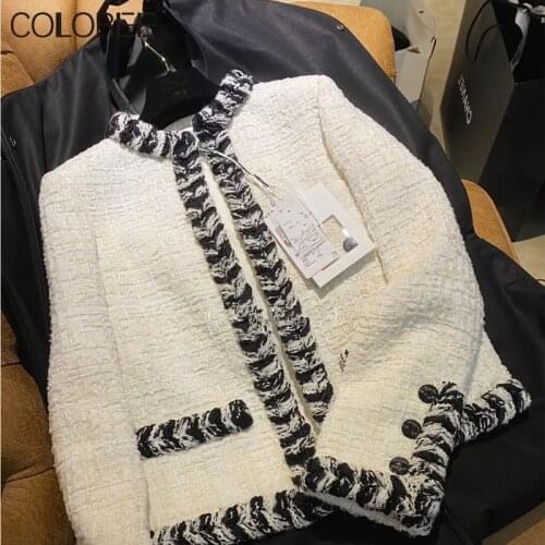 2020 Thick Coat Women Slim Pocket Wool Winter Jacket Women Short Woolen Cashmere Coats Cardigan Jackets Elegant Blend