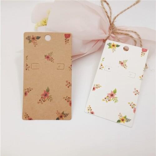 50Pcs 9*5cm Earring Displays Cards Handmade Long Drop Stud Earring Multi Color Packing Paper Cards Jewelry Pendant Decorations