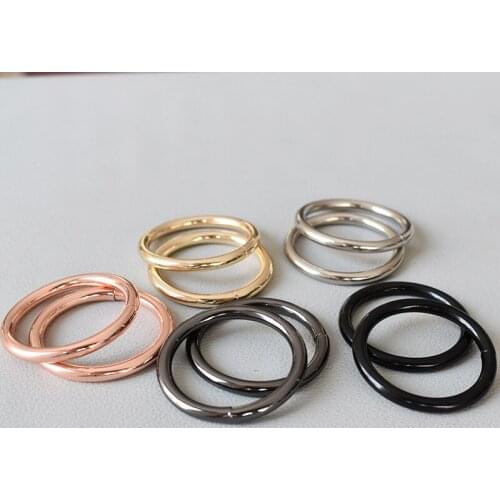 50 Pcs/Lot O ring adjustable ring clip buckles Hooks for 30mm handbag backpack DIY Dog Collar Accessories