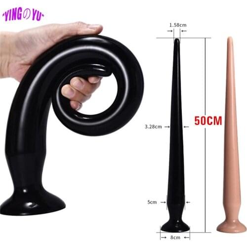50cm Big Long Vagina Dick Butt Anal Plug Snake Dildo Anus Masturbator Dilator Prostate Massager Erotic Sex Toys for Woman Men