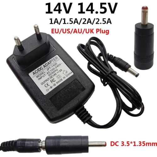 14V 14.5V DC 3.5x1.35mm Power Adapter AC DC 14V 14.5V 1A 1.5A 2A 2.5A ac/dc adaptor Power Switching Supply EU US EU UK Converter
