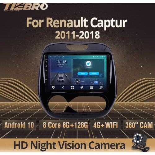 2DIN Android 10.0 Car Radio For Renault Captur CLIO 2011-2018 Auto Radio GPS Navigation Stereo Receiver DSP Bluetooth Player IGO