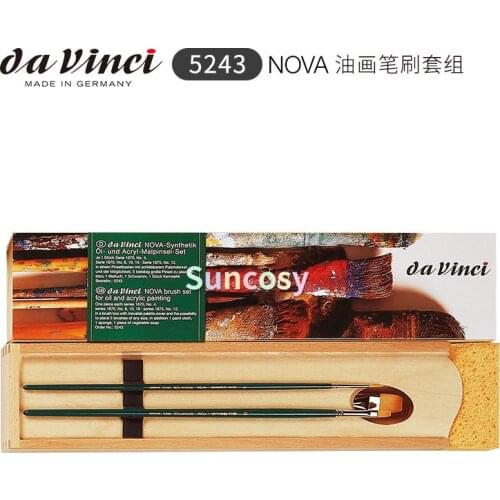 Da Vinci Oil & Acrylic Series 5243 Nova Synthetic Paint Brush Set, Multiple Sizes, 5 Brushes (Series 1670, 1870, 1875)