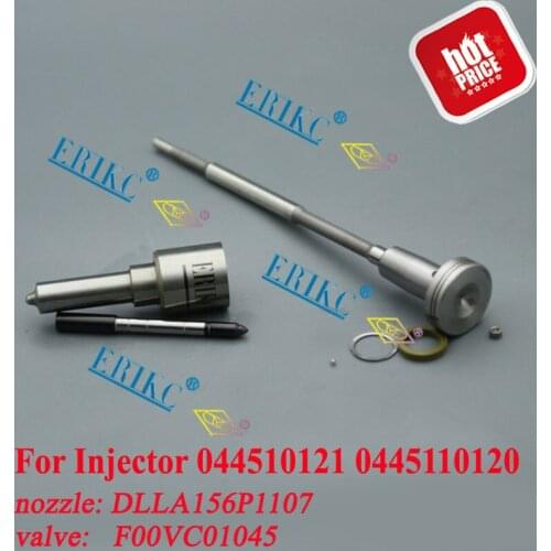 ERIKC 0445110121 Diesel Injector Nozzle DLLA156P1107 Valve F00VC01045 Spare Parts Repair Kit CR for Bosch 0445110120 0986435051