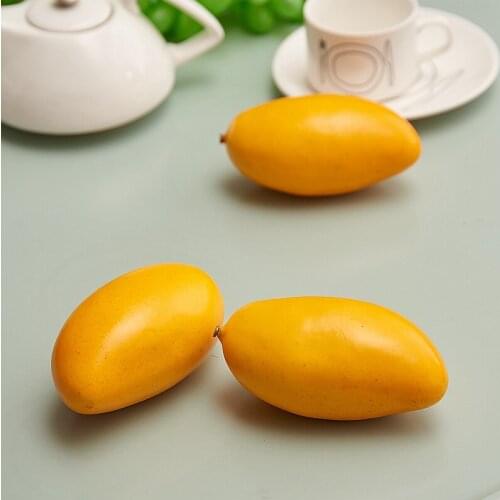 3pcs/lot Mango Artificial Fruits Simulation Fruits for Home and Party Wedding Decoration Photo Props Kitchen Decor Fruit Mold