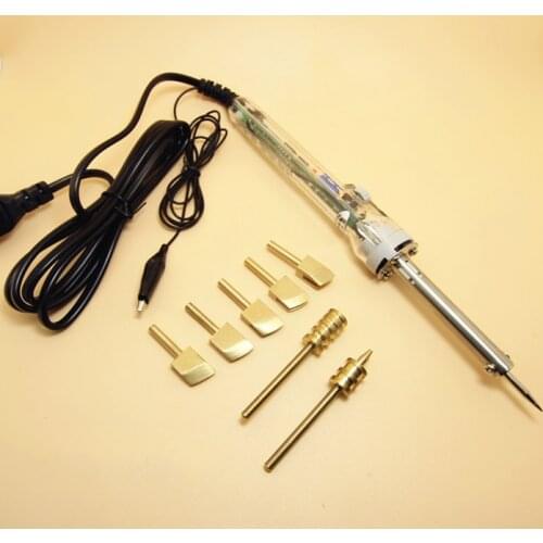 Leather Burn Edge for Decorate/Sealing Tools Pure Brass Soldering Iron Marking Creaser Tips with The Electric Iron