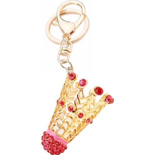 Fashion Crystal Badminton Keychain Purse Bag Buckle HandBag For Car Keyring Holder Women Key Ring Keyfobs llaveros Gift R105