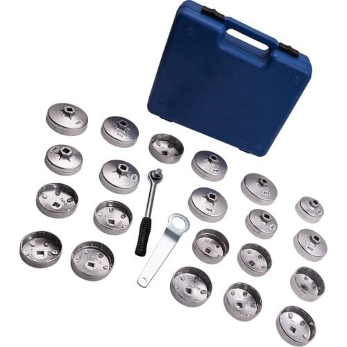23pcs 1/2" Oil Filter Wrench Socket Removal Remover Cup Cap Tools Extract Set