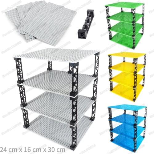 Pillar Bottom Plate 30x20 Display Shelf Building Block Assemble Moc Military City Figures Model Scenes Gifts Child Toys