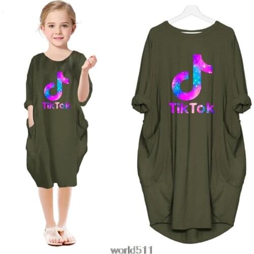 Mother Daughter Dress Family Tik Tok Outfits Dress Summer Girls Women Boho Loose Dresses Sundress Clothes