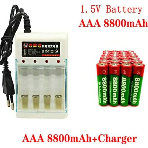 2021 New Brand 8800mah 1.5V AAA Alkaline Battery AAA rechargeable battery for Remote Control Toy Batery Smoke alarm with charger