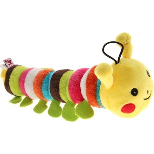 Cute Caterpillar Dog Squeaky And Plush Toy For Big Medium Small Dogs Chewing
