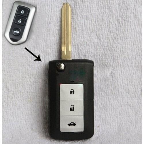 Ultra-Thin 3 Buttons FOB Key Case Blanks For Toyota Camry Highlander Modified Flip Folding Remote Key Shell
