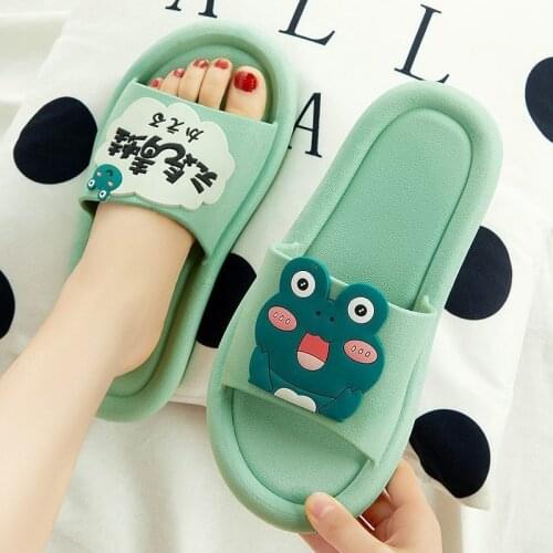 2021 New Style Womens Slippers Summer Cute Indoor Shoes Women Non-slip Bathroom Slippers Lovely Cartoon Sandals