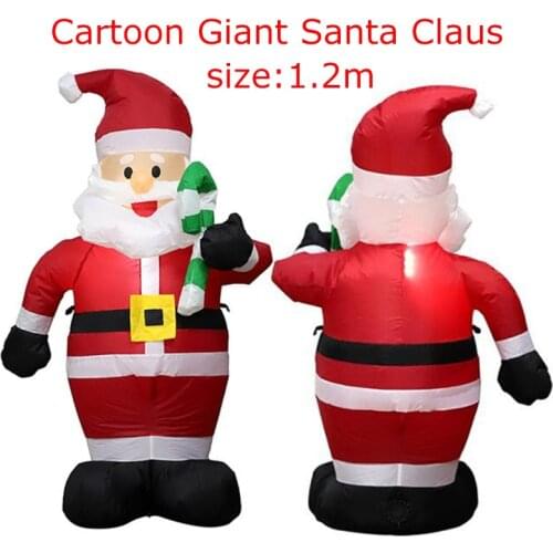 1.8/1.2m Cartoon Giant Santa Claus Night Light Inflatable Toys Christmas Props Snowman Christmas Party Decor Party Balloons 2021