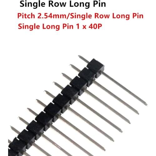 10pcs 1 X 40P 2.54mm Single Row PBC Board Pin Header Long 17mm Header Strip Connector