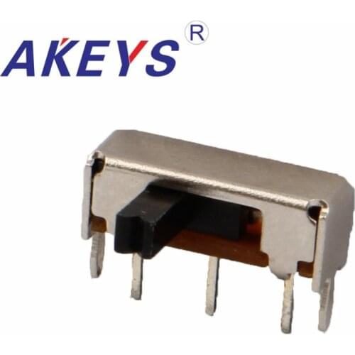 10PCS SK-13D02 1P2T Single pole double throw slide switch side insert type long life 4mm Handle height