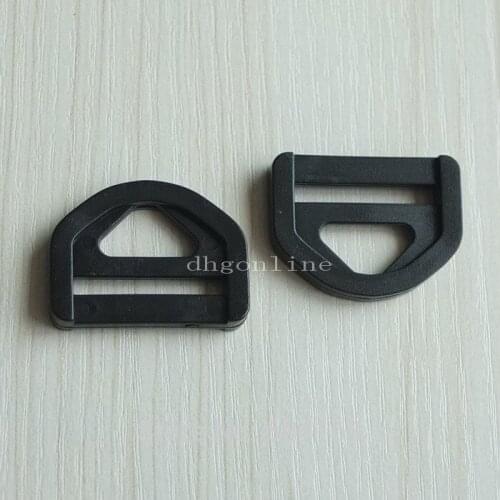 100 pcs 1" 25mm Adjuster triangles with bar Swivel Clip D Ring buckle Platic