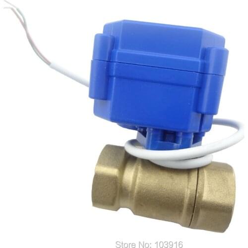 2 way 12VDC CR04 motorized ball valve G3/4" DN20 (reduce port) , electrical valve