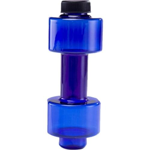 55KD 550ml Dumbbell Sports Water Bottle Portable Leakproof Plastic Gym Fitness Kettle Exercise Drinking Cup