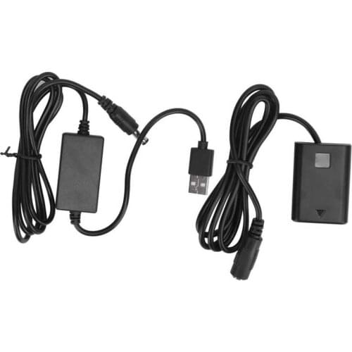 NP-FW50 Dummy Battery DC Coupler Power Adapter with USB Drive Cable for Sony A7 A7R A7S A7M A7II A7S2 A7M2 A7R2 A6500