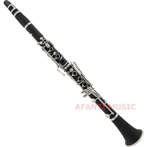 Afanti Music Falling Tune B / Hard Rubber / Brass Nickel plated button Clarinet