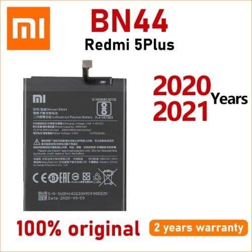 Xiao Mi New 100% Original BN44 4000mAh Battery For Xiaomi Redmi 5 Plus Red mi 5Plus Phone Batteries Batteria