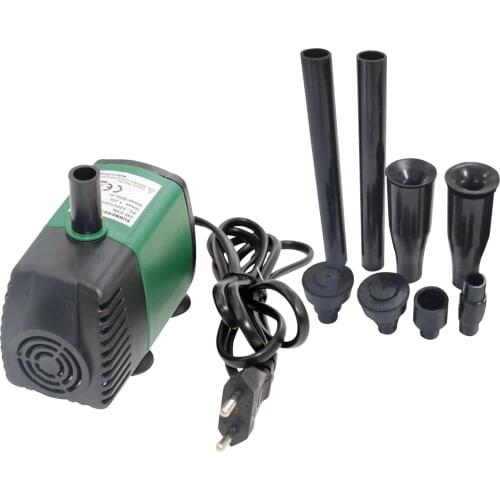 7W 600L/H Ultra-Quiet Submersible Water Fountain Pump with Nozzles Filter Fish Pond Aquarium Water Pump Tank Fountain
