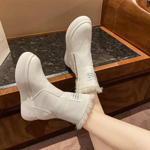 Brand Women Boots Winter Shoes Woman Fashion Fur Snow Boots Waterproof Plush Warm Ankle Boots Platform Casual Footwear Female