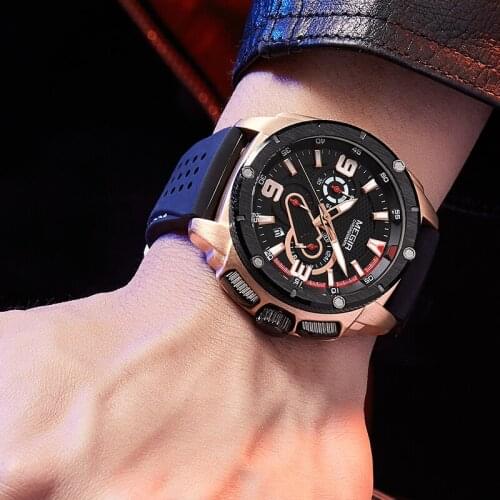 MEGIR Men Sports Watches Military Army Clocks Top Brand Luxury Mens Silicone Chronograph Quartz Wrist Watch Male Reloj Hombre