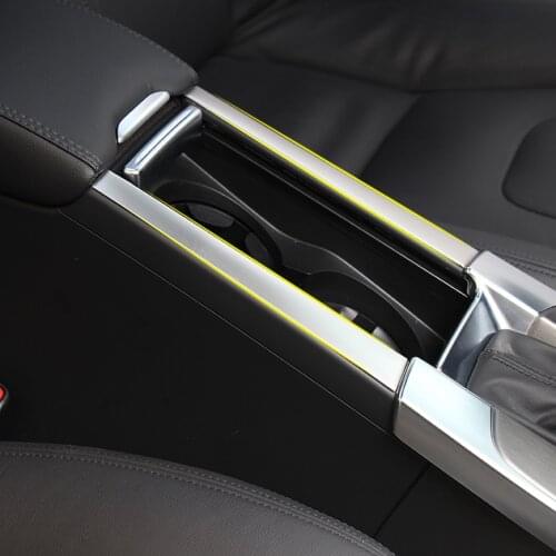 CITALL 2pcs Chrome Cup Drink Holder Center Console Cover Trim Frame Panel For Volvo XC60 S60 V60 2010 2011 2012 2013 2014 2015