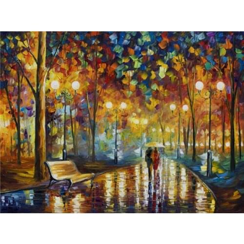 Walking In Rain Wooden Puzzle 1000 Piece Puzzle Adult Kids Educational Intellectual Decompressing Family Children Puzzles Game