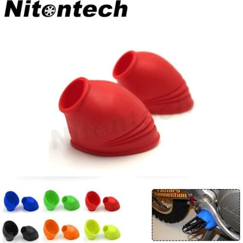 For Honda XR650L CRF650L CRF1000L CRF450R CRF450X CRF250R Pair Motorcycle Rubber Foot Pegs Pedals Steps Anti Dust Cover Red Blue