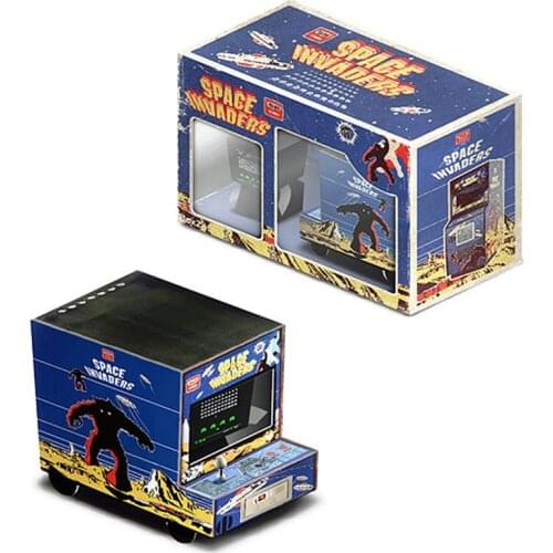 Space Invaders Van Car Box Cubee Ornaments Folding Cute Mini 3D Paper Model Papercraft DIY Kids Adult Handmade Craft Toys ER-048