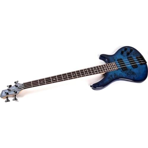 Electric Bass Guitar 4 String 24 Frets Blue Natural Wood High Quality for Adults Professional Musical Instrument Guitar EGT14