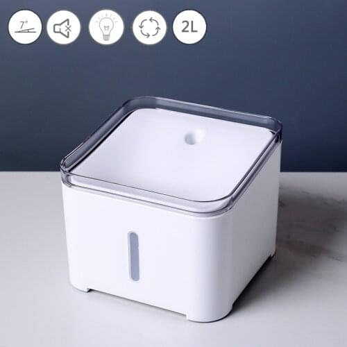 2L Automatic Pet Cat Water Fountain Feeder With LED Electric Dog Drinking Bowl Feeders Drink Filter Water Purifier Drinker