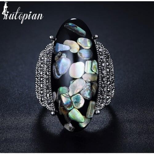 Iutopian Brand Vintage Retro Rings Anels For Women 4 Colors With High Quality Jewelry Anti Allergy Dont Fade #R4054