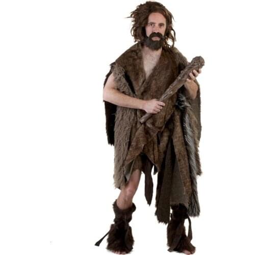 Age of primitive stone Purm Carnival party Halloween costume primitive adult man wilderness fred flintstones cosplay