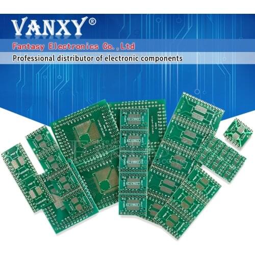 30PCS PCB Board Kit SMD Turn To DIP Adapter Converter Plate FQFP SOP8 SOP14 SOP16 SOP20 SOP28 QFP SOP 8 14 16 20 28