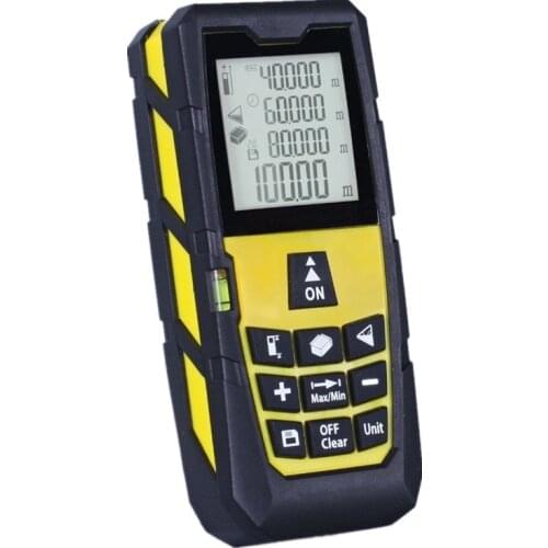Laser Rangefinder 40/60/80/100m Digital Hand-held Distance Meter Tester Tool Bubble Levels with Automatic Adjusstable Backlight