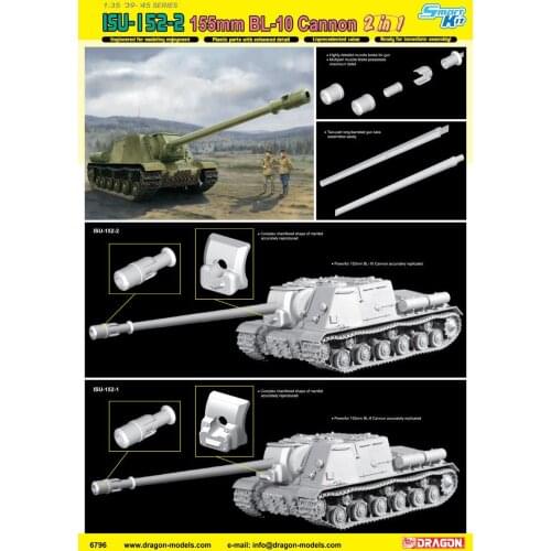 Dragon 6796 1/35 ISU-I 52-2 155mm BL-10 Cannon Model kit