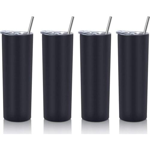 Skinny Tumblers Set, Skinny Stainless Steel Tumbler Set with Lids, Strata Cups, Skinny Slim Water Tumbler for Diy