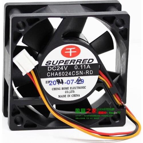 NEW SUPERRED 6CM 24V CHA6024CSN-RD Frequency converter for FUNAC cooling fan
