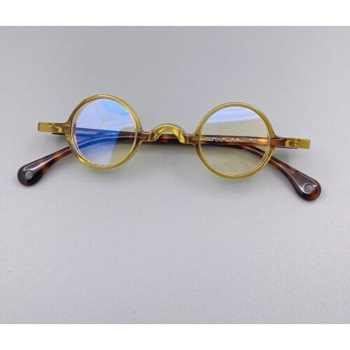 34mm Acetate Glasses Frame Men Women Vintage Small Round Eye Glasses Clear Optical Eyeglasses Frames Prescription Eyewear Oculos