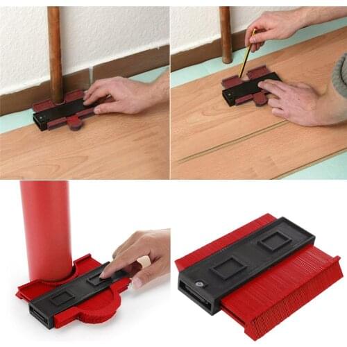 5 Inch Plastic Profile Copy Contour Gauges Standard Wood Marking Tool Tiling Laminate Tiles Tools Profile Measuring Gauge Tools