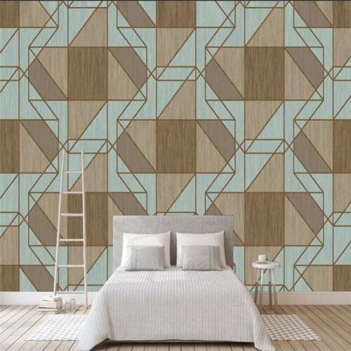 Custom 3d wallpaper Nordic minimalist geometric abstract line cloth background wall - high-grade waterproof material