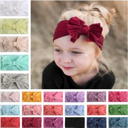 23Colors Lovely Baby Headband Turban Flower Newborn Baby Girl Headbands Elastic Kids Toddler Hair Band Baby Hair Accessories